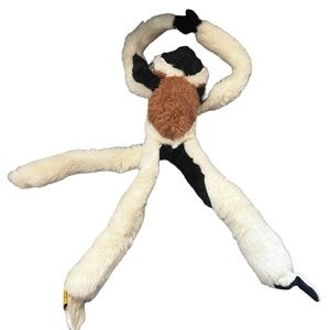 Wild Republic K&M Lemur Monkey  hanging plush stuffed animal brown white blk 18"